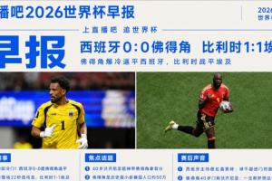 世界杯晨报：大爆冷！西班牙0-0佛得角