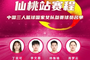 FIBA 3x3女子系列赛仙桃站:丁奕可、李文霞、杨衡瑜、周梦云参赛